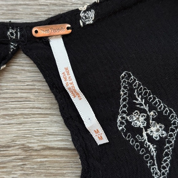 Free People Diamond Embroidery Top Bell Sleeves Medium - Picture 12 of 16
